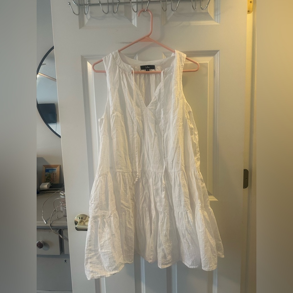 Lulu's White Sleeveless Mini Dress